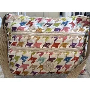 Kipling Multi Color Multi Pocket Nylon Shoulder Bag